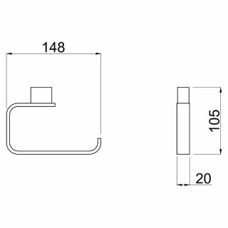 Держатель туалетной бумаги Allen Brau Infinity 6.21007-31 Черный матовый
